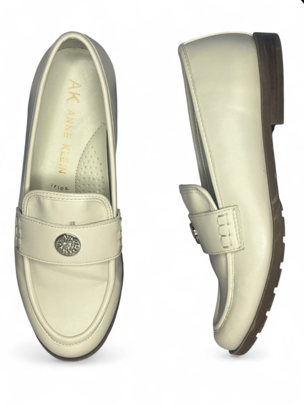 Anne Klein Nene Orchard Loafers Womens 7 Dress Casual Shoes - Pearl Bone White